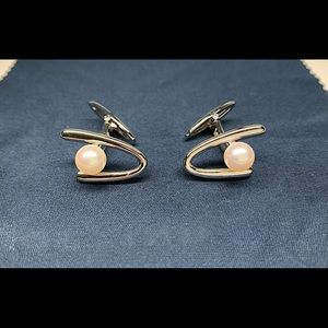 Mikimoto Silver Cufflinks